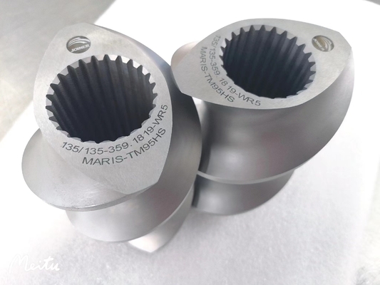 Model 223 41CrAlMo7 38CrMoAl Çift vidalı Petrol ve Performans için Karşı dönen Ekstrüder
