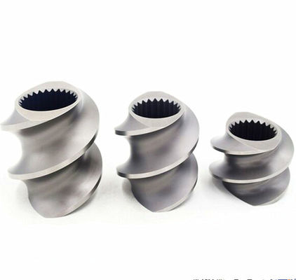 Plastik Çift Vidalı Extruder Karıştırma Vida Elemanı Kumlama Yüzey İşlemi