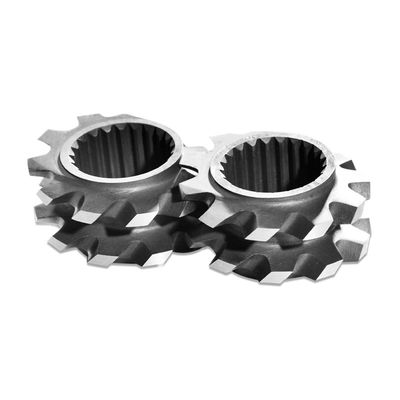 57.6mm Dia TEM48SS Yoğurma Blok, Çift Vidalı Ekstruder Elemanları Özel Tasarım